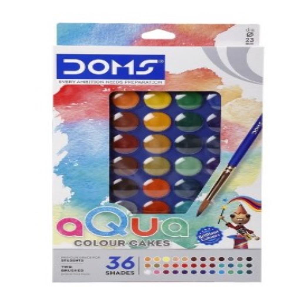 ألوان مائية DOMS Aqua – علبة 36 لون